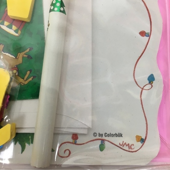 COLORBOK Kids Christmas Stationery Stuff Set Paper Envelopes Stickers Pencil - Picture 5 of 5